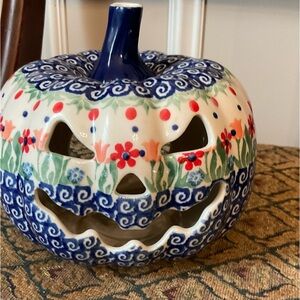 Polish Pottery Jack o  Lantern